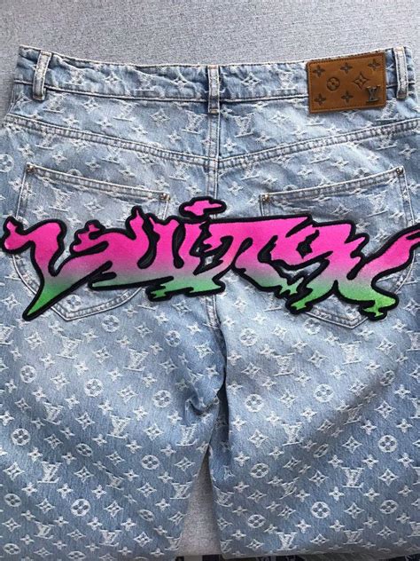 louis vuitton graffiti jeans.